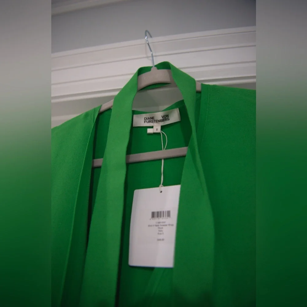 Diane Von Furstenberg Green Wrap Dress - Picture 3 of 5